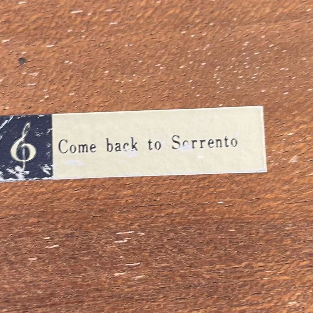 Sorrento Italian Made Octagonal Music Jewelry Box With Key Inlaid Wood Gabriella